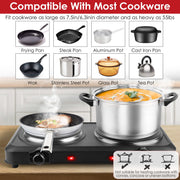 Portable dual-burner infrared electric cooktop – CJ supplier product photo 4