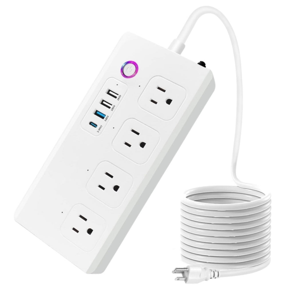 Zigbee Smart Power Strip – 4 Smart Outlets + USB-C | Alexa & Google Home