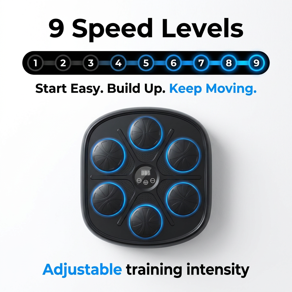 Smart Music Boxing Machine 9 adjustable speed levels