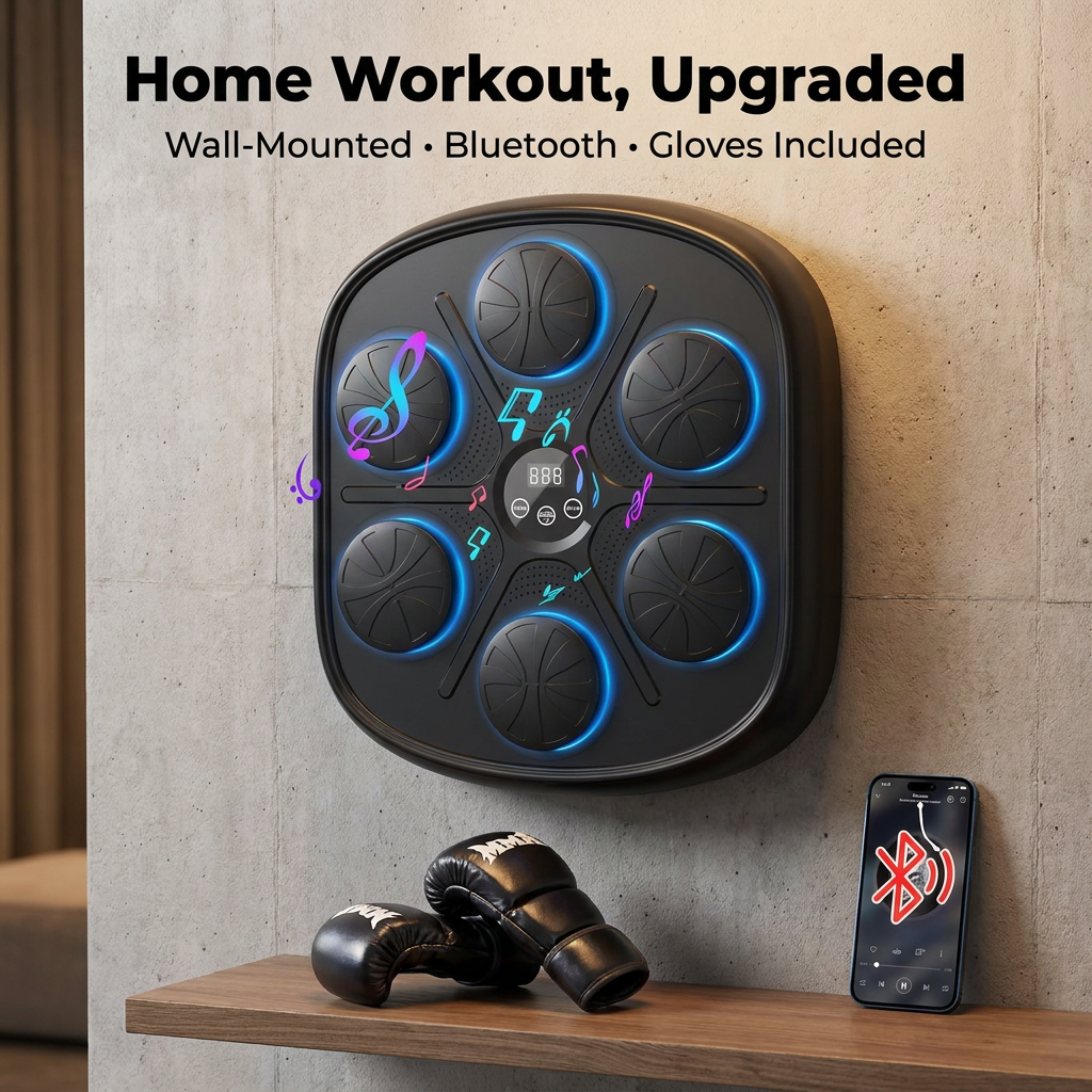 Smart Music Boxing Machine wall-mounted home workout setup