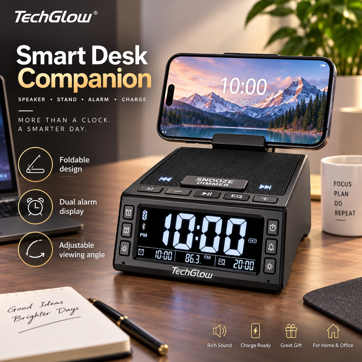 TechGlow multifunctional smart desk companion
